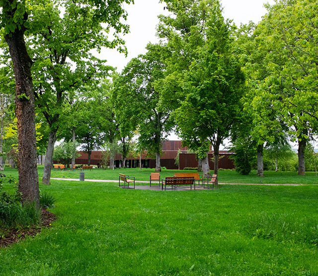 Jardin du musée Pierre Soulages à Rodez dans l’Aveyron