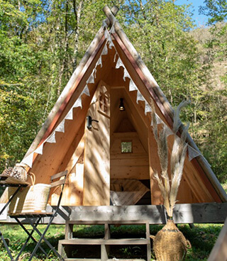 Location Tipi au camping Lo Garda Riu dans le Tarn à Pampelonne